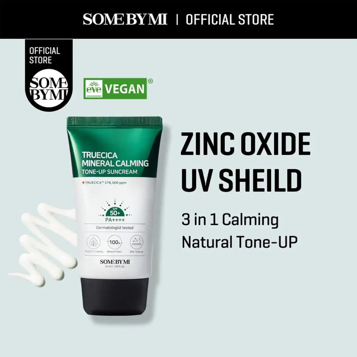 Some By Mi Truecica Mineral Calming Tone-Up Suncream SPF 50+ - 50Ml - Image 2