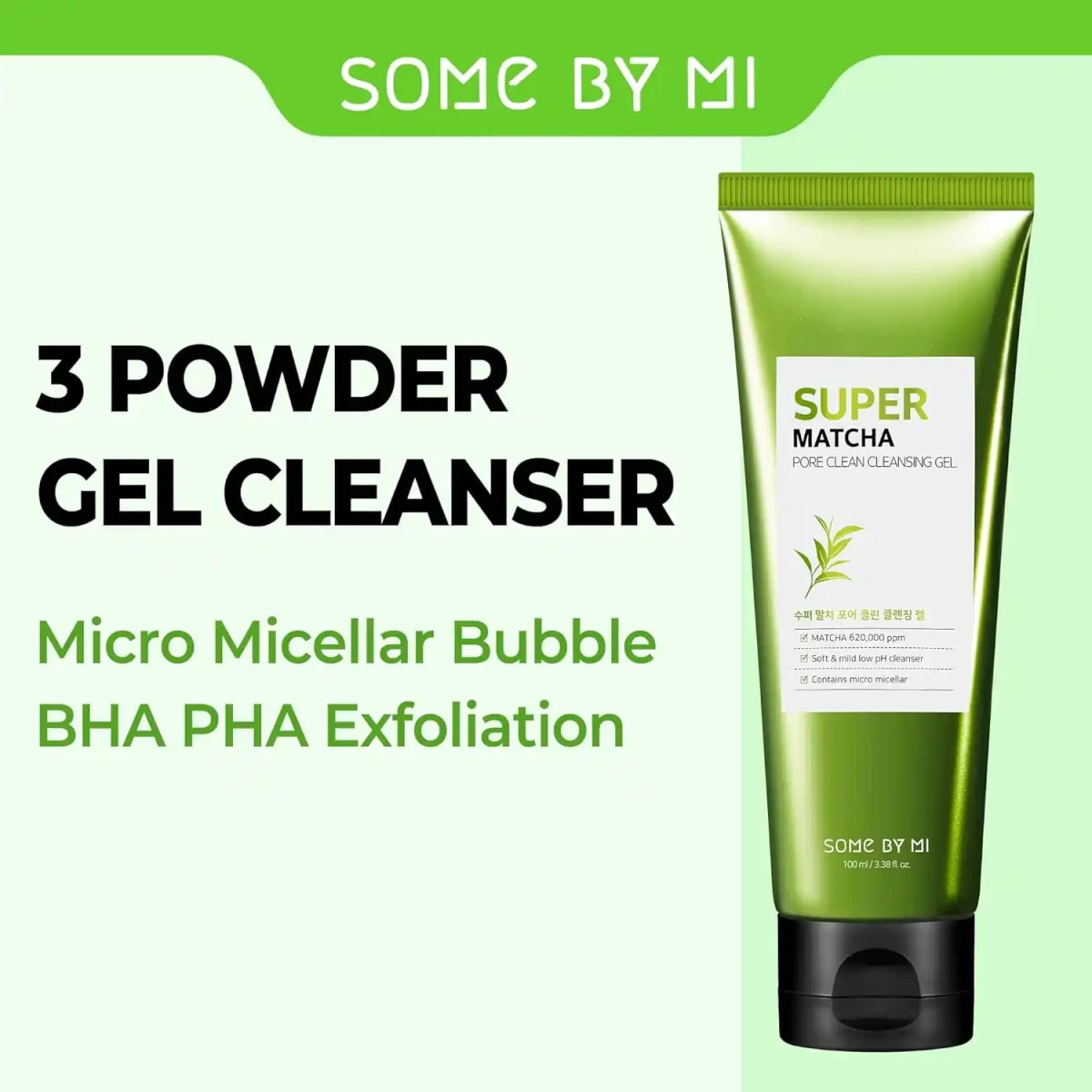 SOME BY MI Super Matcha Pore Clean Cleansing Gel - 100ml - Image 2