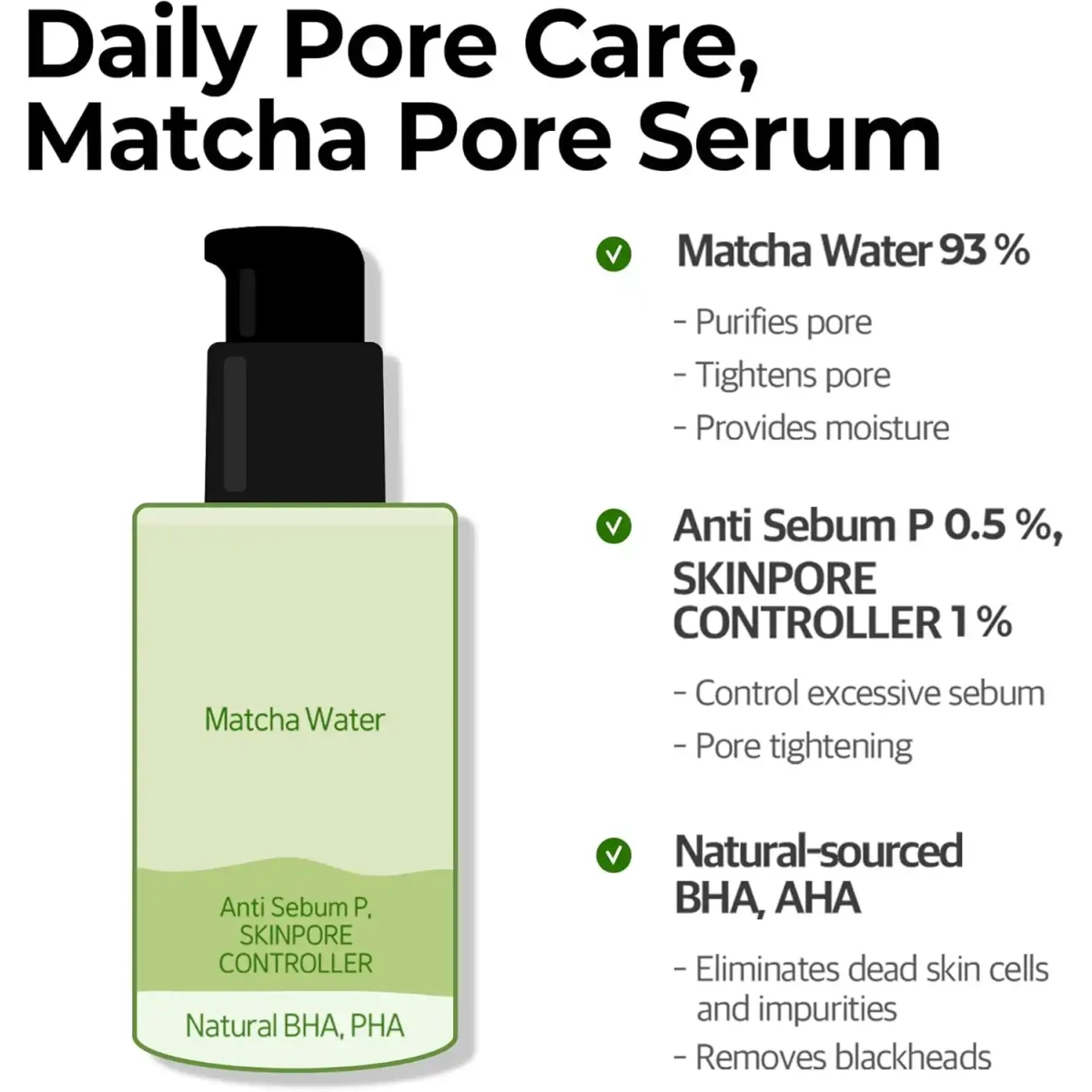 SOME BY MI Super Matcha Pore Tightening Serum - 50ml - Image 4