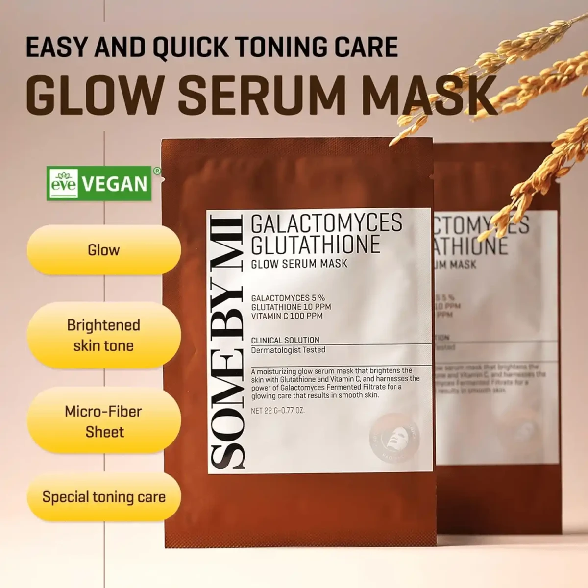 SOME BY MI Galactomyces Glutathione Glow Serum Mask - 22g - Image 4