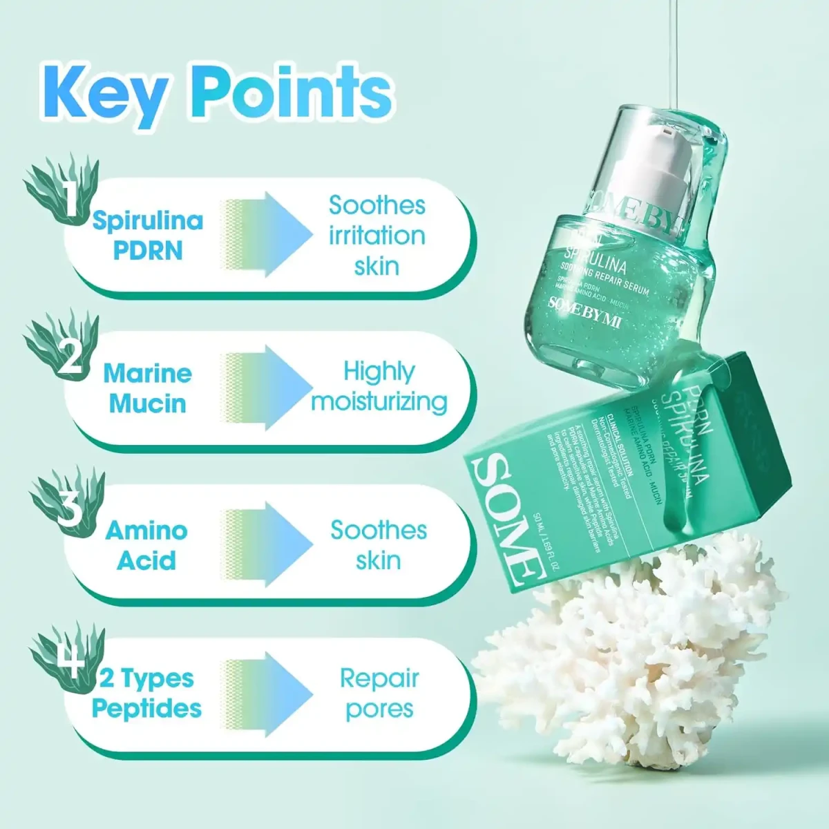 SOME BY MI PDRN Spirulina Soothing Repair Serum - 50ml - Image 6