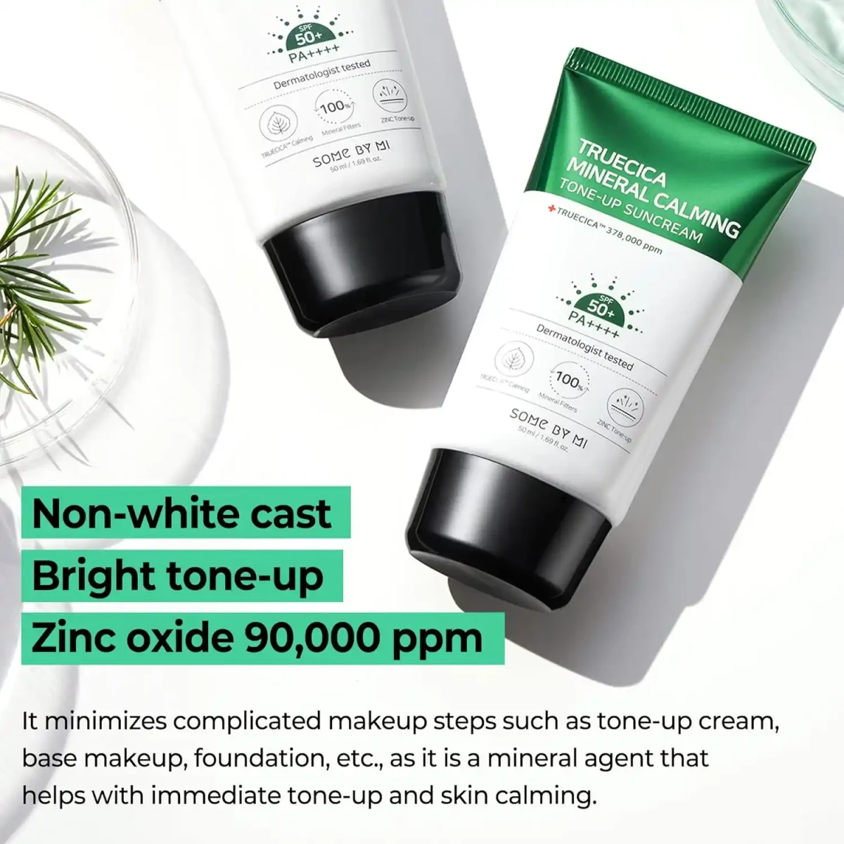 Some By Mi Truecica Mineral Calming Tone-Up Suncream SPF 50+ - 50Ml - Image 6