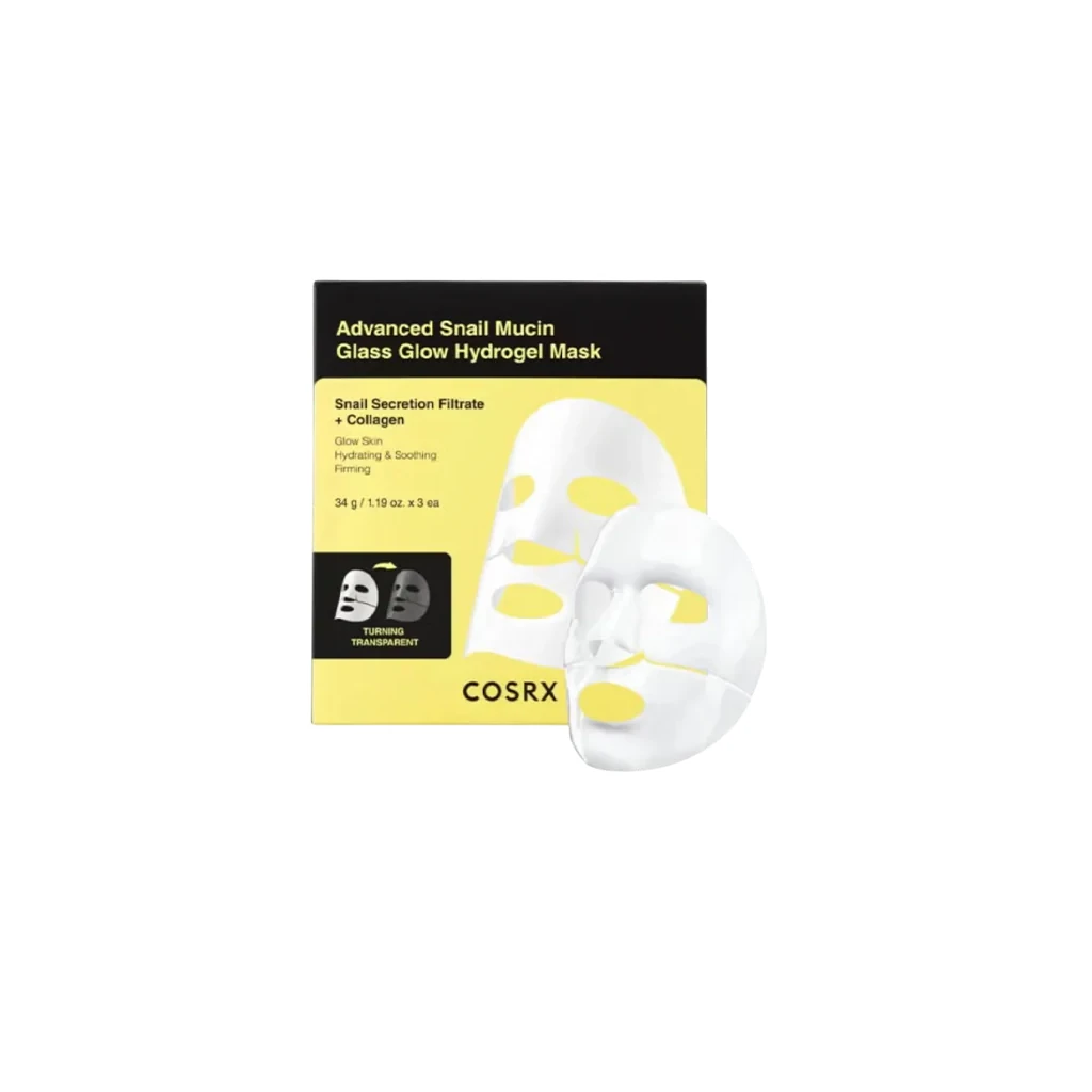 COSRX Advanced Snail Mucin Glass Glow Hydrogel Face Masks Skincare