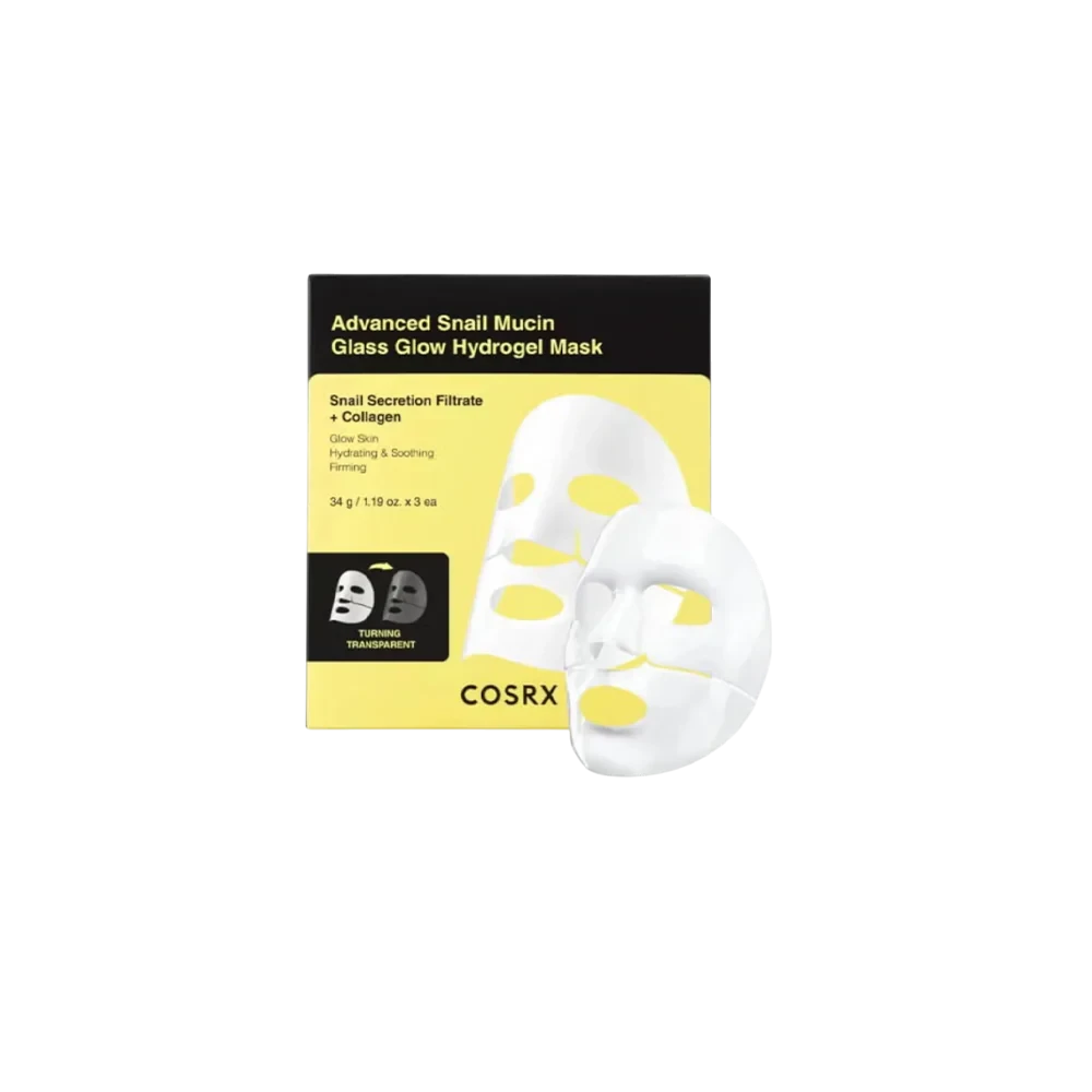 COSRX Advanced Snail Mucin Glass Glow Hydrogel Face Masks Skincare