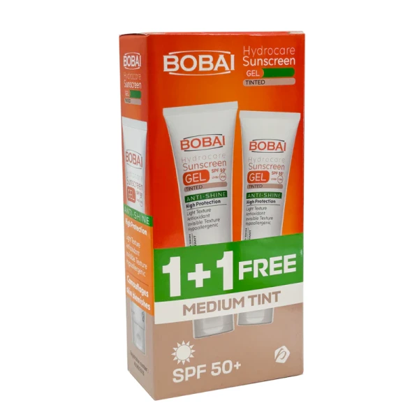 BOBAI Hydrocare Sunscreen gel SPF 50+ Tinted (1+1FREE)