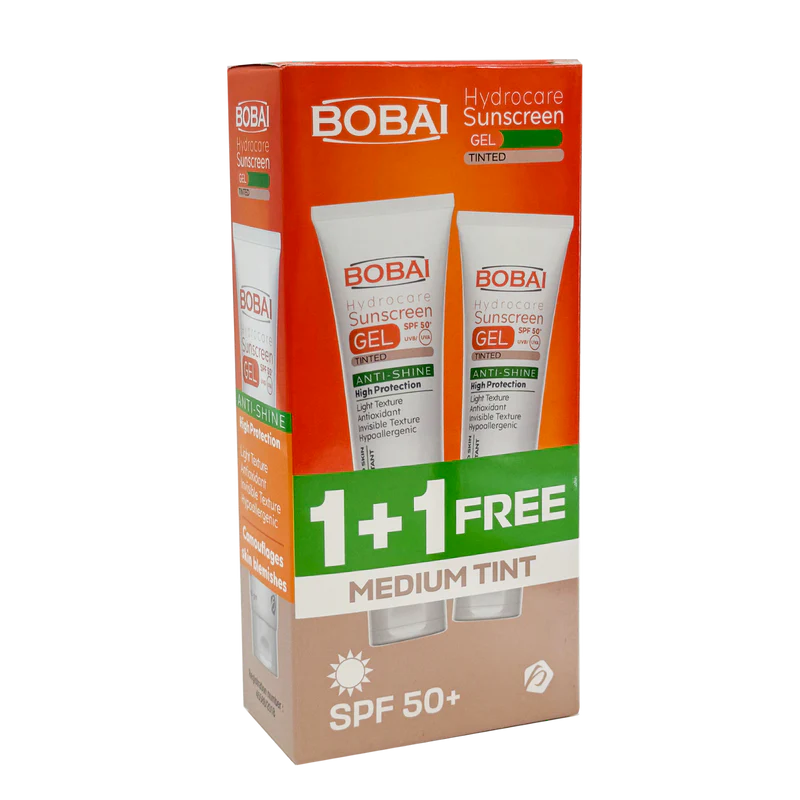 BOBAI Hydrocare Sunscreen gel SPF 50+ Tinted (1+1FREE)