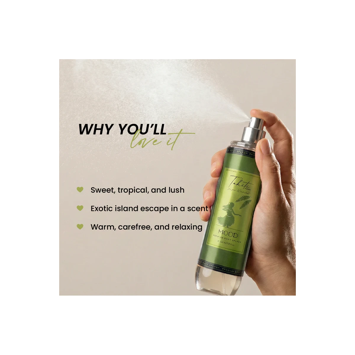 MOOD Tahiti Body Splash -220ml - Image 2