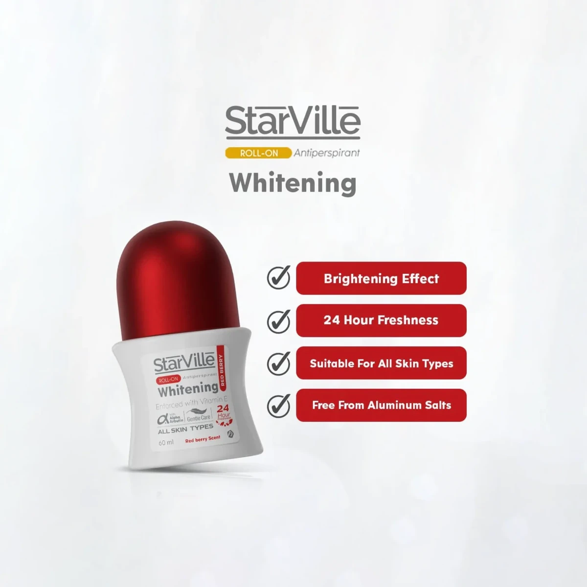StarVille Whitening Roll-on in Red Berry -60ml - Image 2