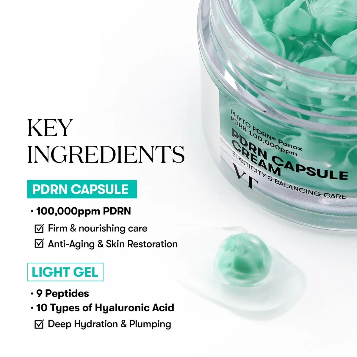 VT COSMETICS PDRN HYALURONIC Capsule Cream 100 50ml