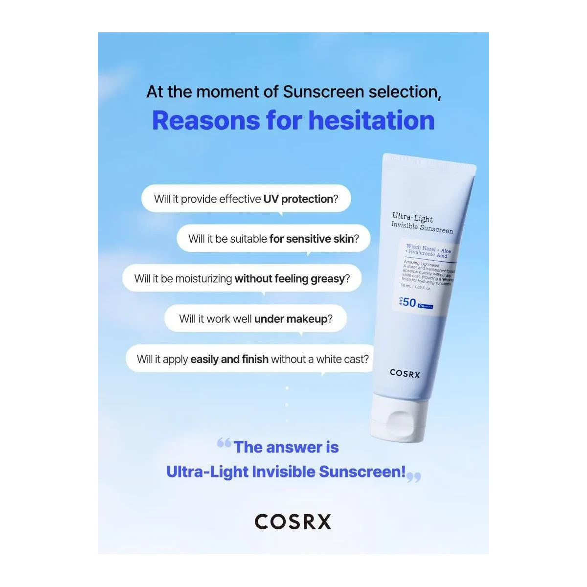 COSRX Utra Light Sunscreen