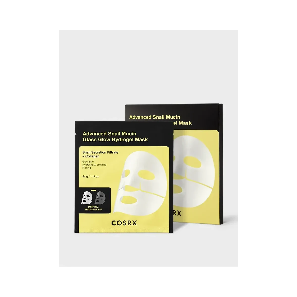 COSRX Advanced Snail Mucin Glass Glow Hydrogel Face Masks Skincare