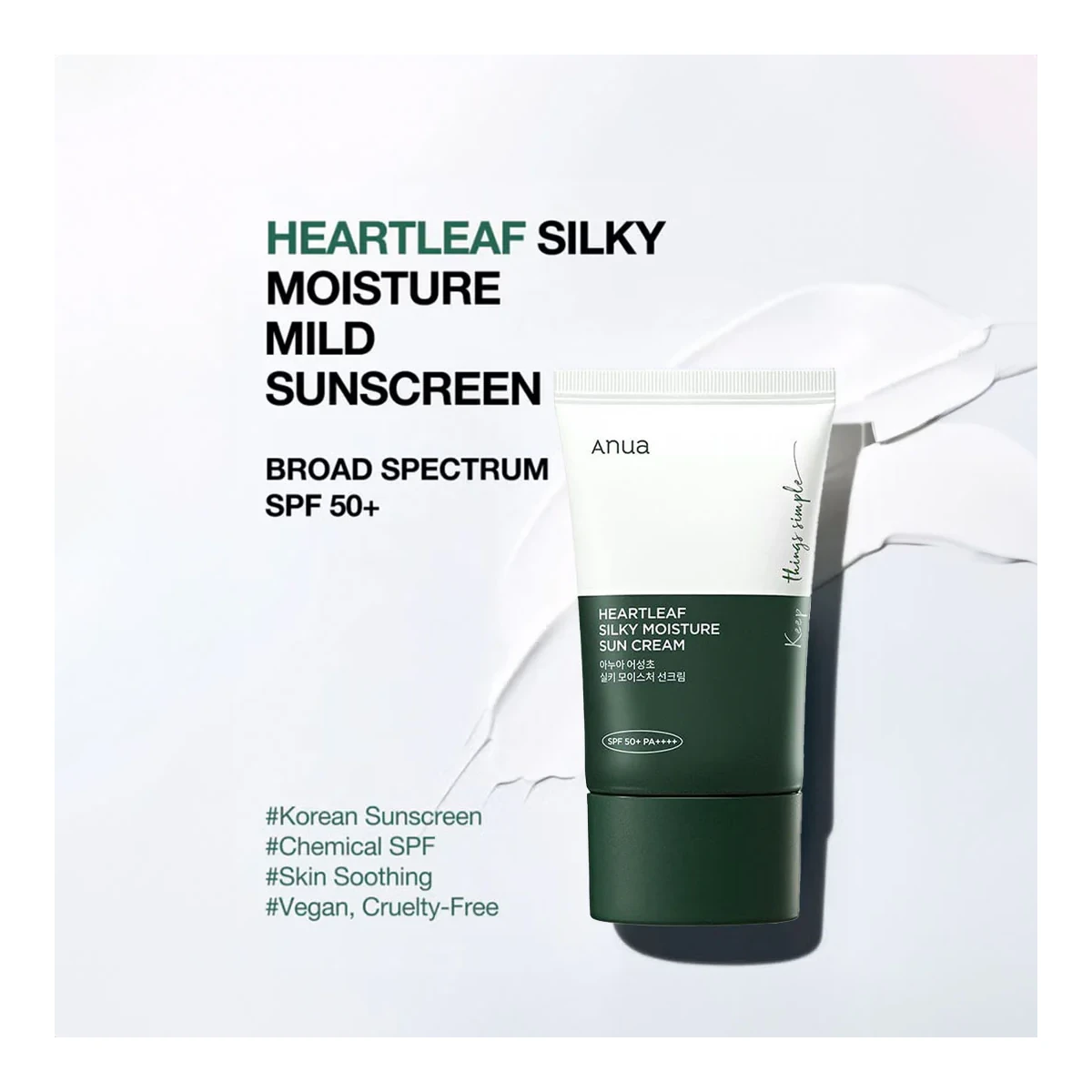 ANUA Heartleaf Silky Moisture Sun Cream -50ml