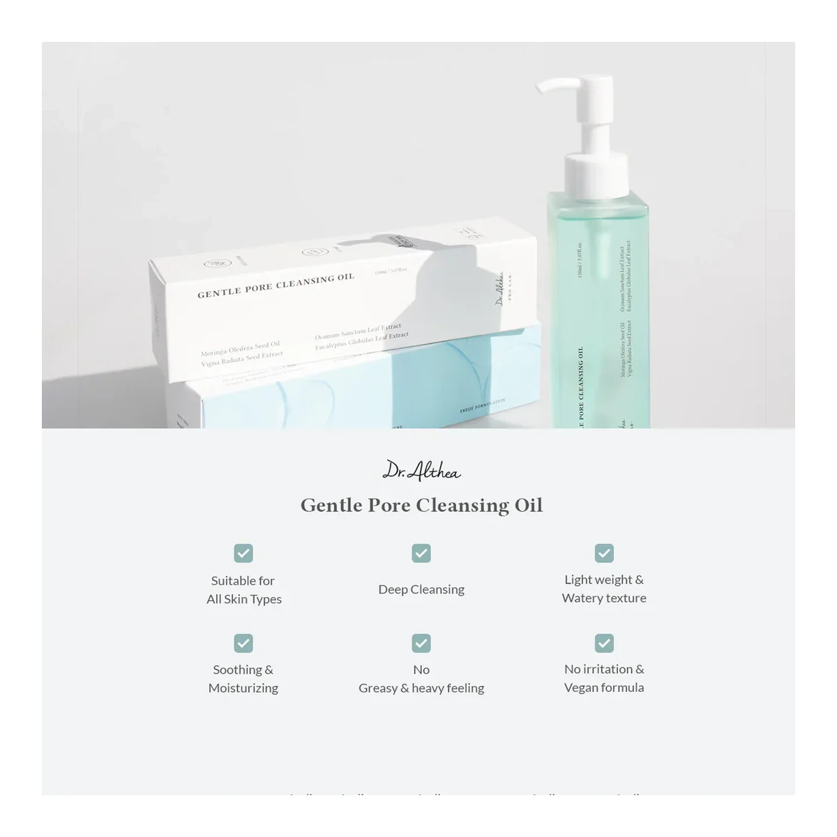 DR. ALTHEA Gentle Pore Vegan Cleansing Oil