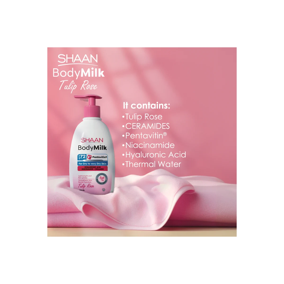 SHAAN Tulip Rose Body Milk
