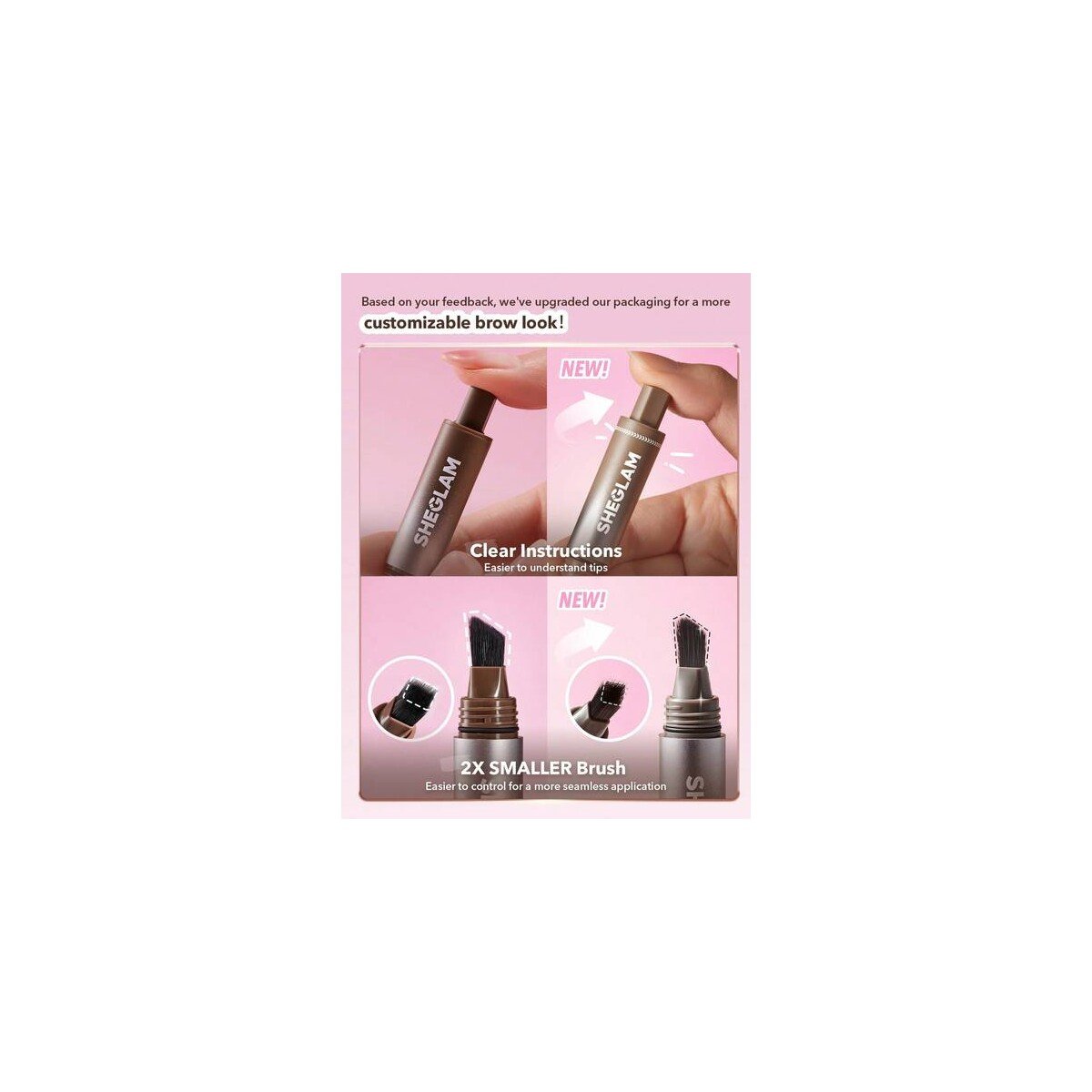 Sheglam Brow-Fection Angled Brush & Dip