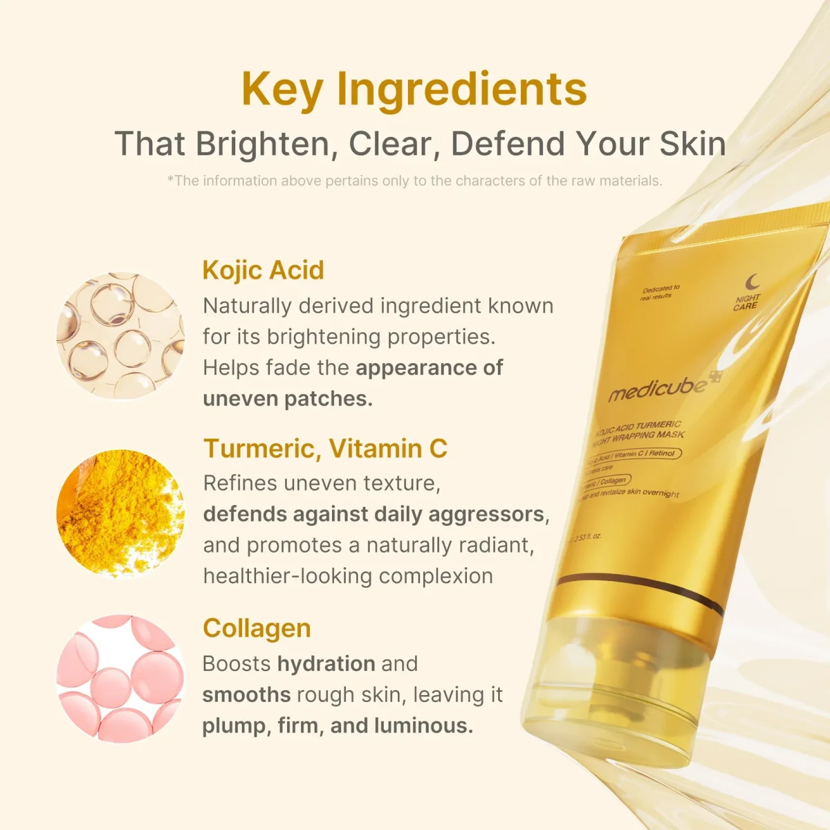 MEDICUBE Kojic Acid turmeric night wrapping mask