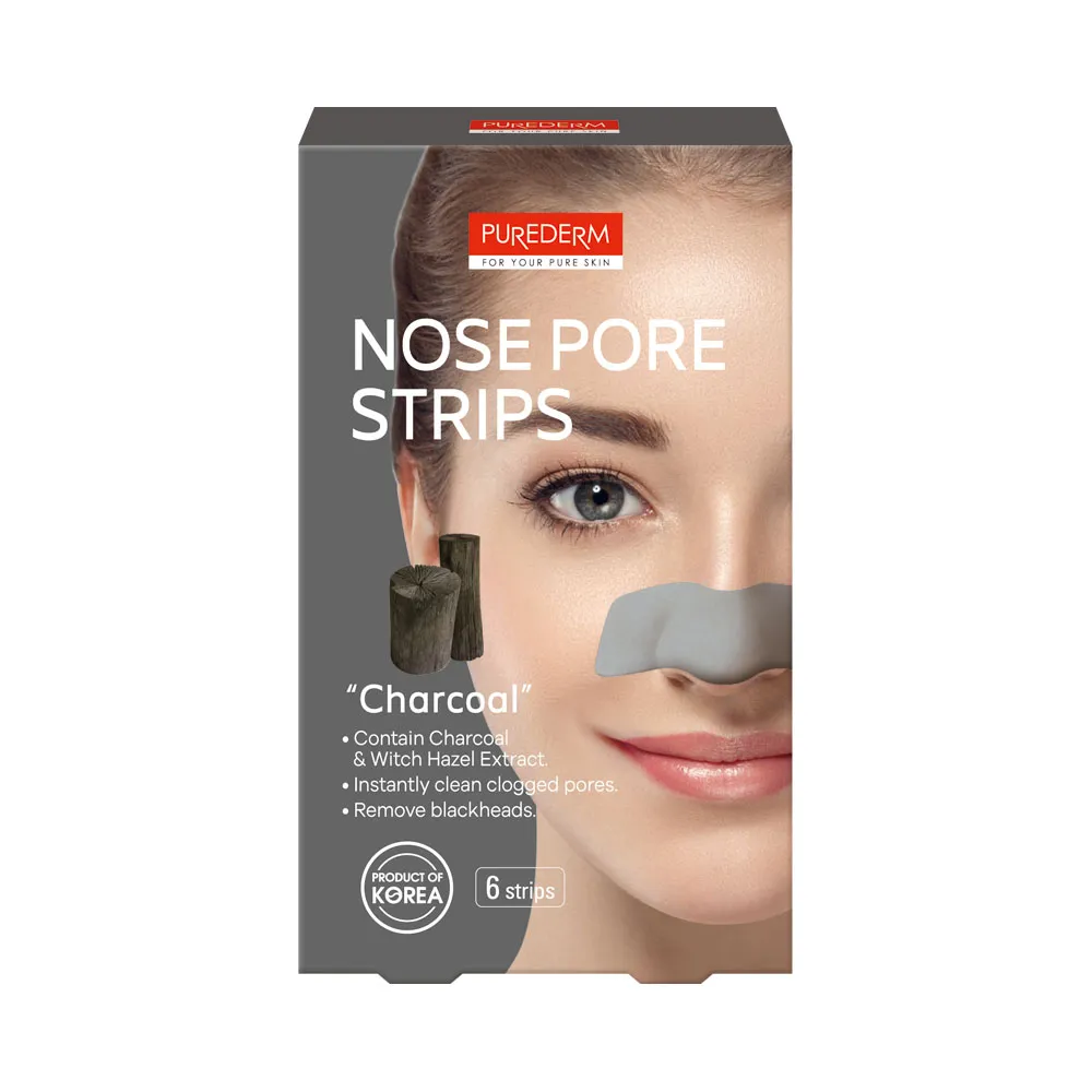 PUREDERM Nose Pore Strips Charcoal 6 Strips