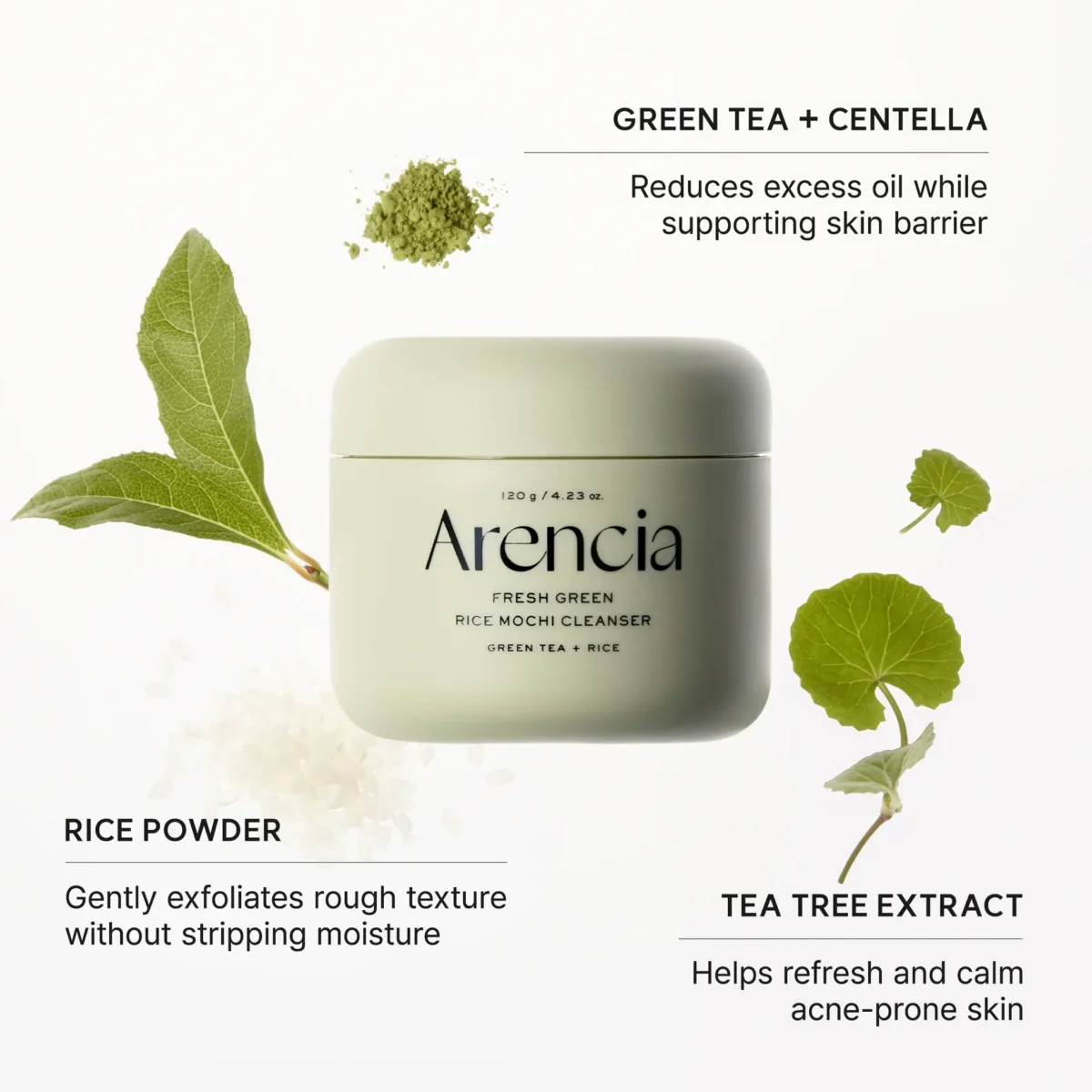 Arencia Fresh Green Rice Mochi Cleanser