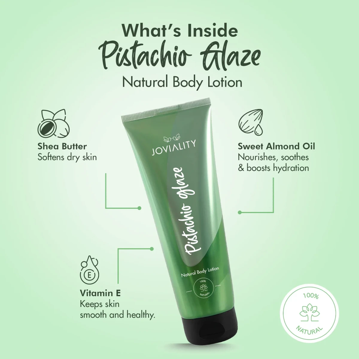JOVIALITY Natural Body Lotion - Pistachio Glaze 240ml