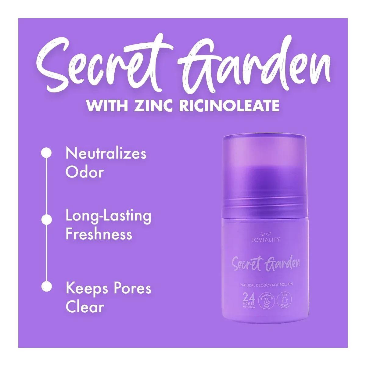 JOVIALITY Roll On Deodorant - Secret Garden 60ml