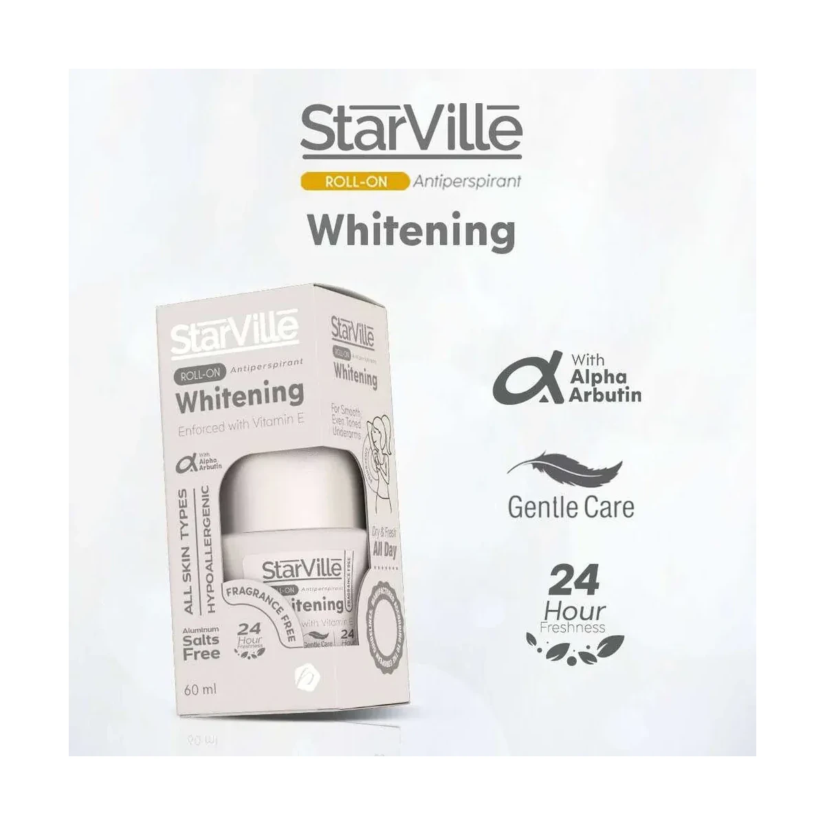 Starville Whitening Roll On Fragrance Free 60 ml