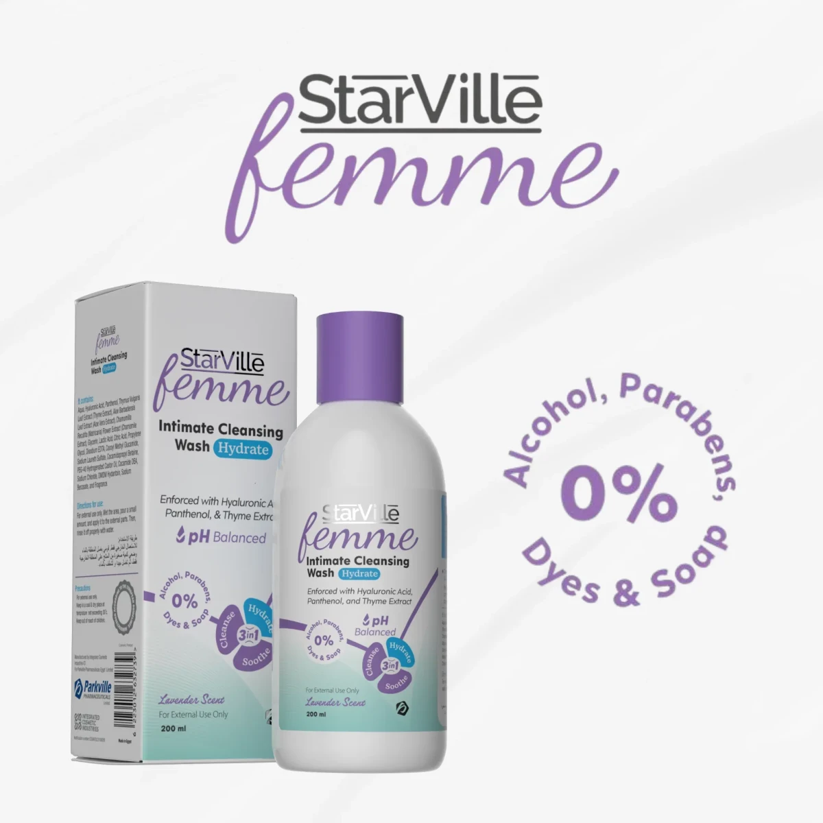 StarVille Femme Intimate Cleansing Wash Hydrate