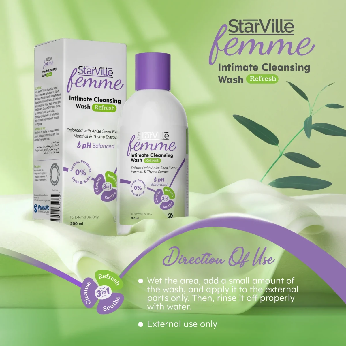 StarVille Femme Intimate Cleansing Wash Refresh