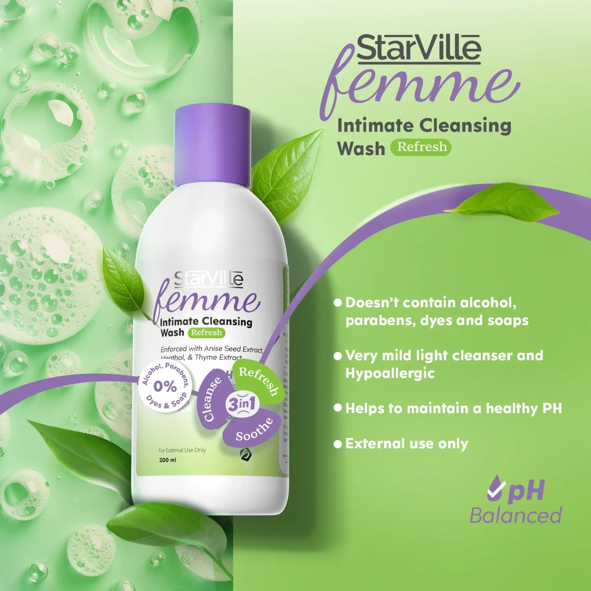 StarVille Femme Intimate Cleansing Wash Refresh
