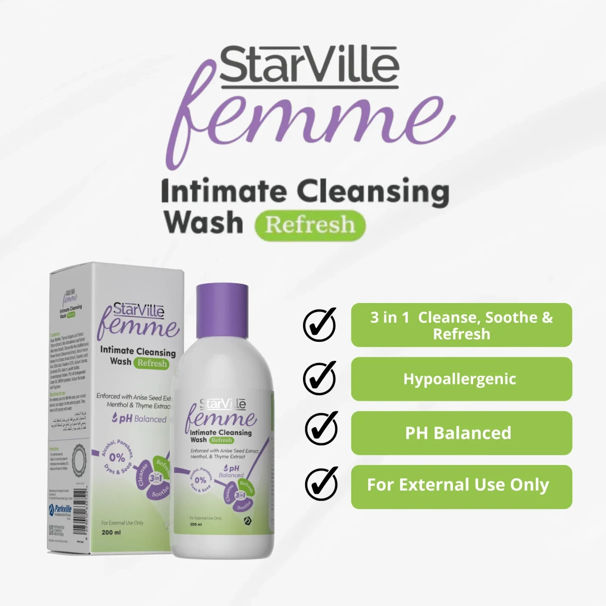 StarVille Femme Intimate Cleansing Wash Refresh