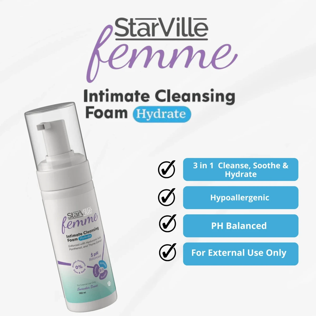 StarVille Femme Intimate Cleansing Foam Hydrate